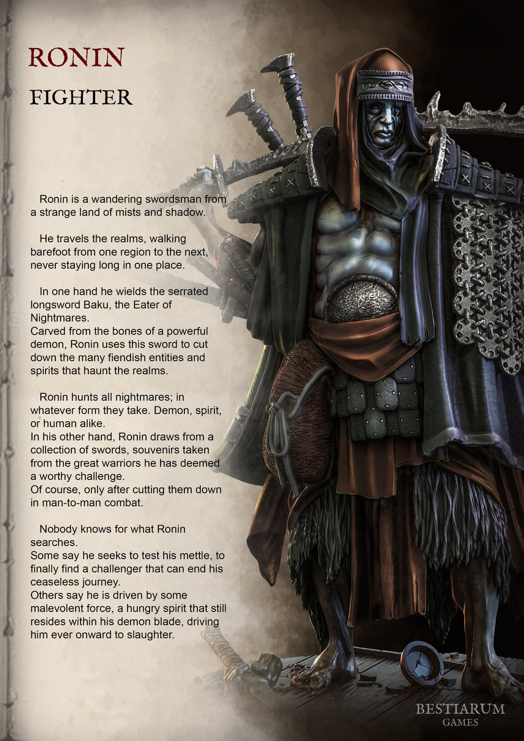 Ronin | Lone Hero | Bestiarum | Miniatures | D&amp;D | Wargaming | DnD