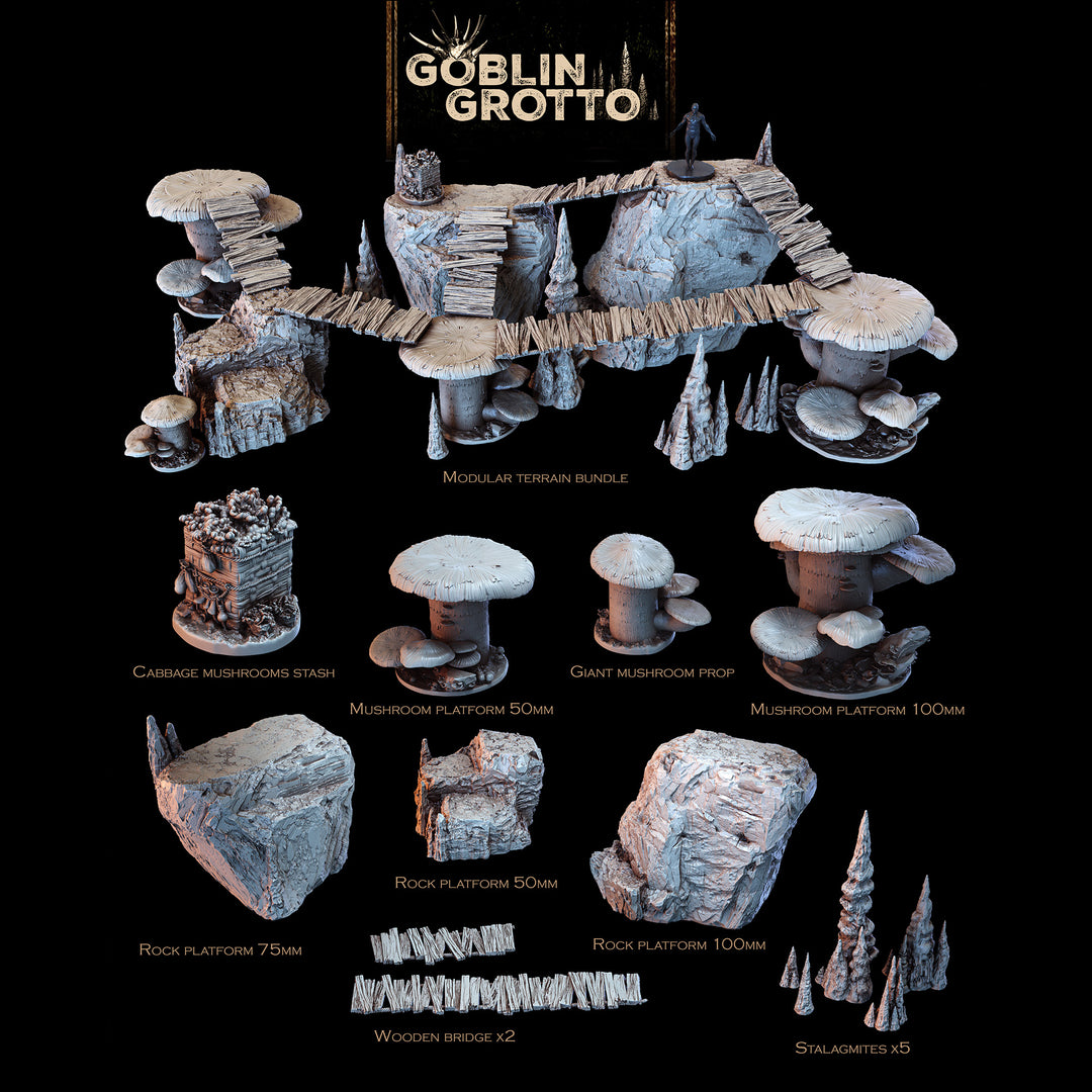 Cave Mushrooms | Goblin Grotto | Bestiarum | Miniatures D&amp;D Wargaming DnD