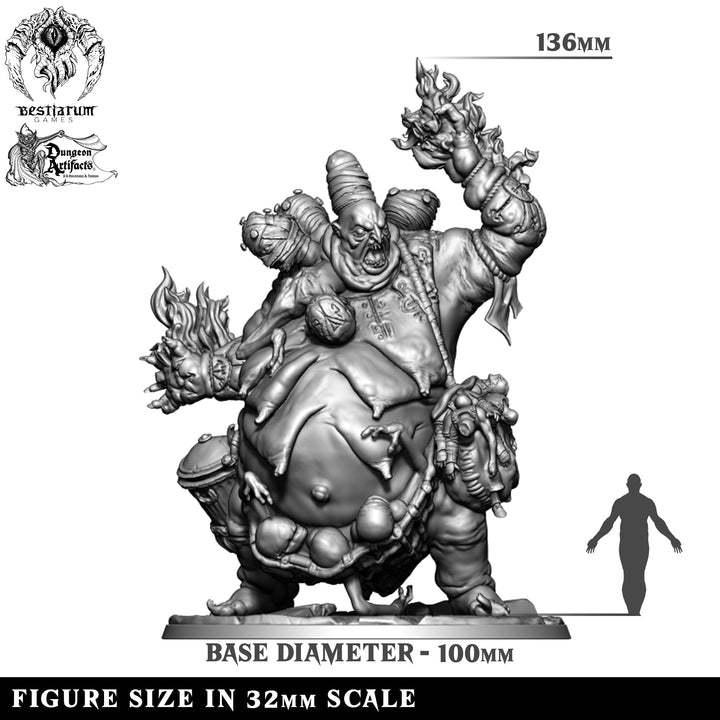 Ettin Shaman | Accursed Ettin | Bestiarum | Miniatures D&amp;D Wargaming DnD