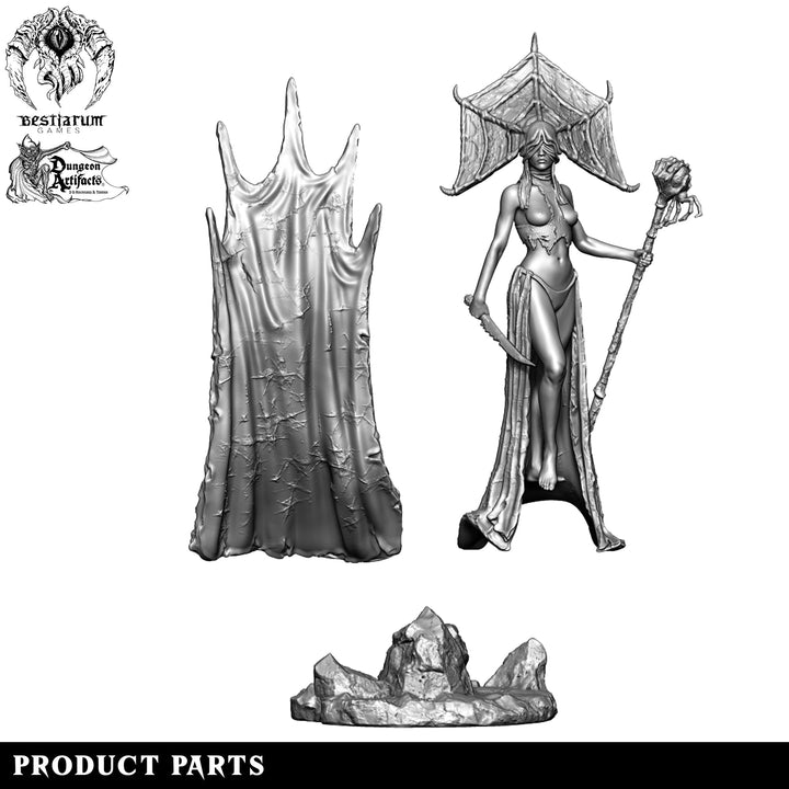 Dark Elf High Priestess | The Remade | Bestiarum | Miniatures D&amp;D Wargaming DnD